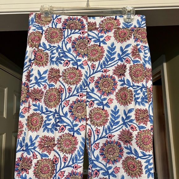 NWOT J.Crew Hayden Floral Vine Print Kick Out Pant Size 2 - Picture 2 of 2